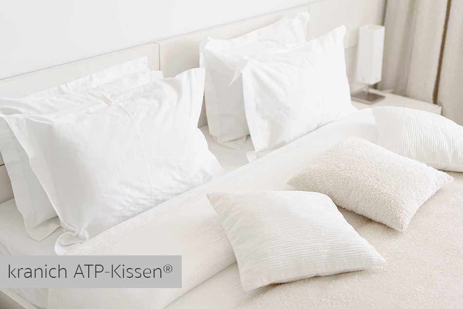 Hotel / Gäste-Service: kranich ATP-Kissen® mit Kunstfaser Füllung. Stützend und klimaneutral